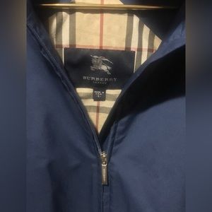 Mens Blue Burberry jacket.